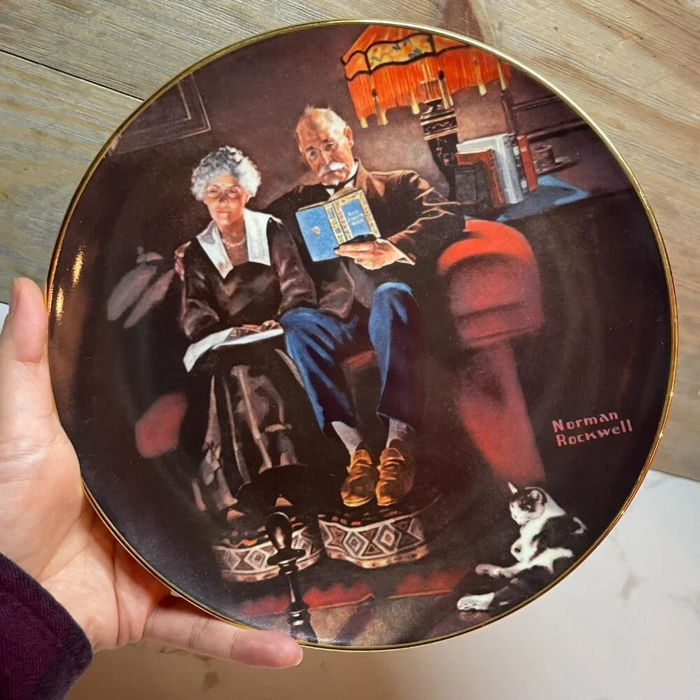 Norman Rockwell Evening Ease Collectors Plate in Knowles Fine China